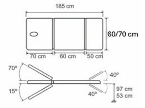 Dimensiones Camilla Hidráulica CH-913